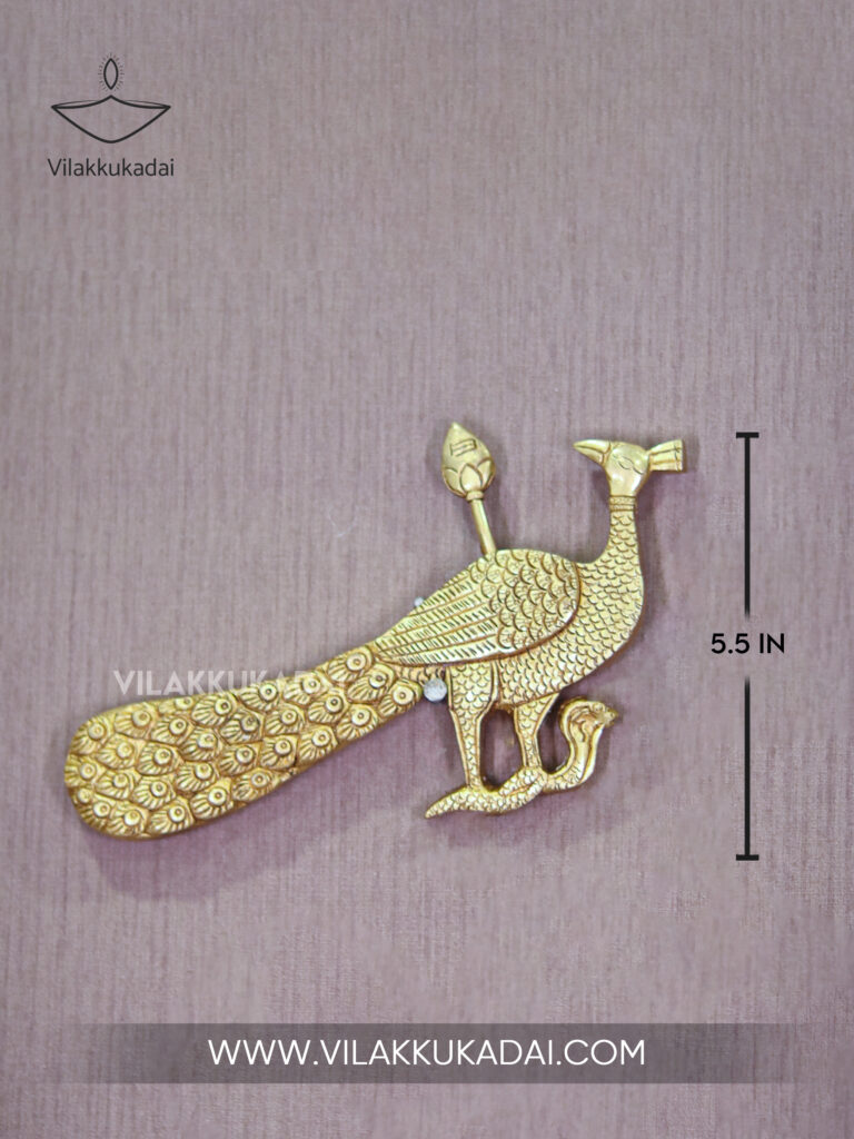 Vel Mayil Ringe Vel with Peacock Wall Hanging | Brass Mayil Vel | Vilakkukadai
