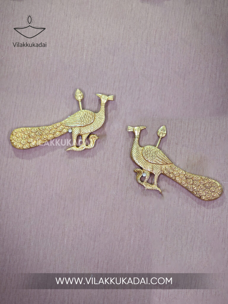 Vel Mayil Ringe Vel with Peacock Wall Hanging | Brass Mayil Vel | Vilakkukadai