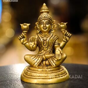 Lakshmi Idol/ 5.5 X 4"/ Brass Idol/ Laxmi Idol/ Lakshmi Maa Murti/ Pooja Decor