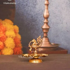 Brass Decor Annam Vilakku/ 4.5"/ 4 Face Lamp/ Decorative Deepam/ Diya