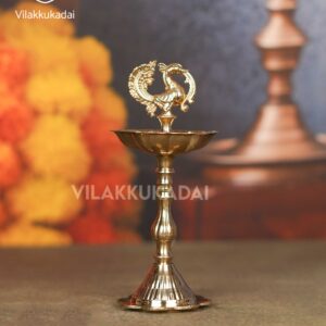 Annam Lamp No.2/ 7"/ Brass Annapakshi Kuthu Vilakku/ Annam Vilakku/ Deepam Diya