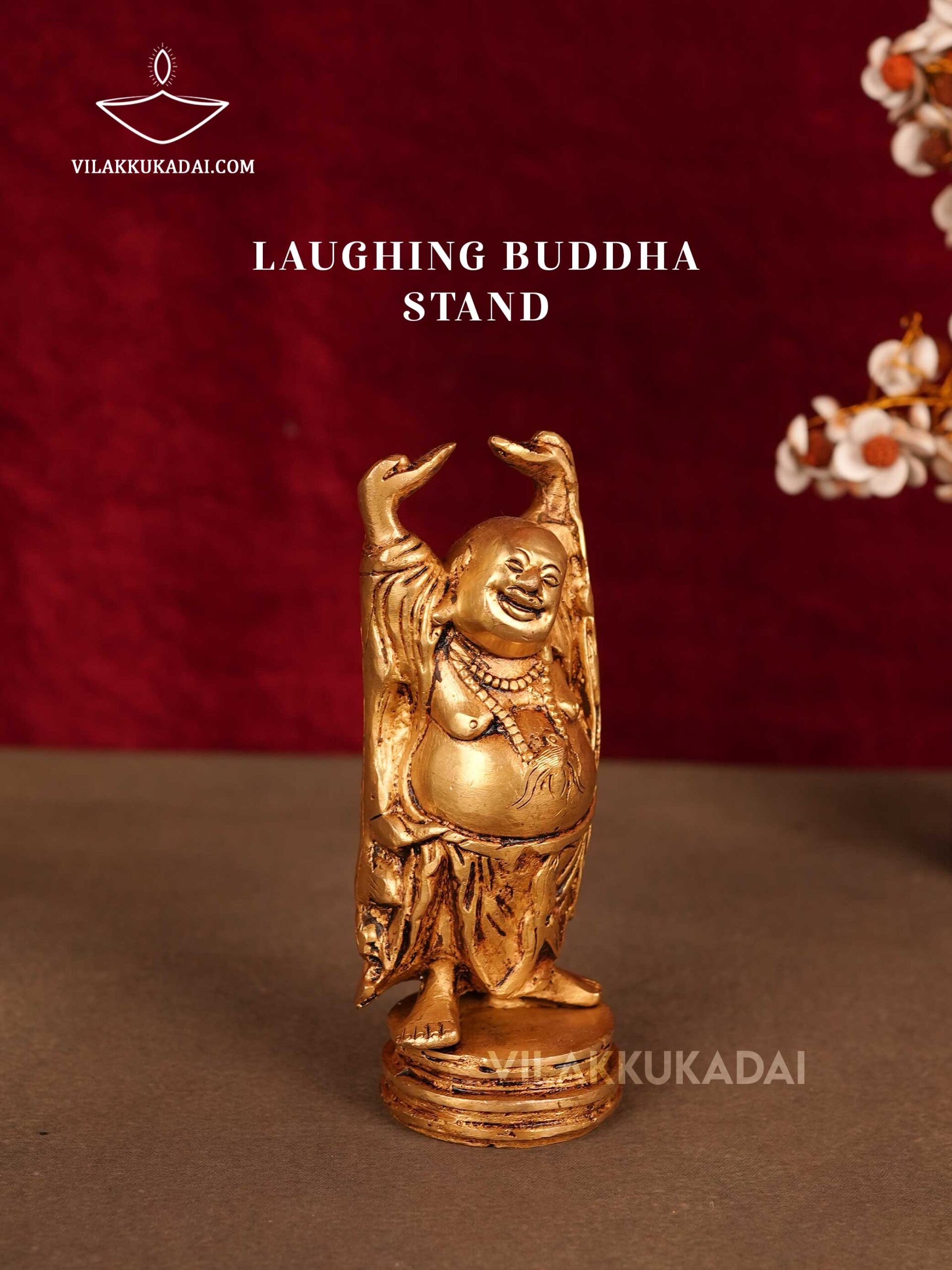 Laughing-buddha-stand-1 Standing Laughing Buddha statue for home and office décor