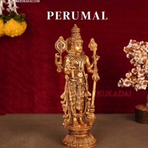 IMAGE ALT TEXT 12-inch Perumal idol for home pooja and devotional worship