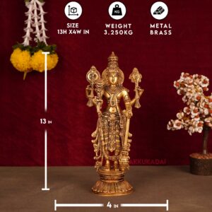 IMAGE ALT TEXT 12-inch Perumal idol for home pooja and devotional worship