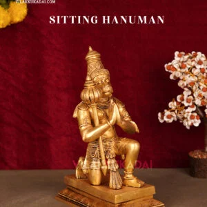 Sitting Hanuman idol in seated form for home pooja