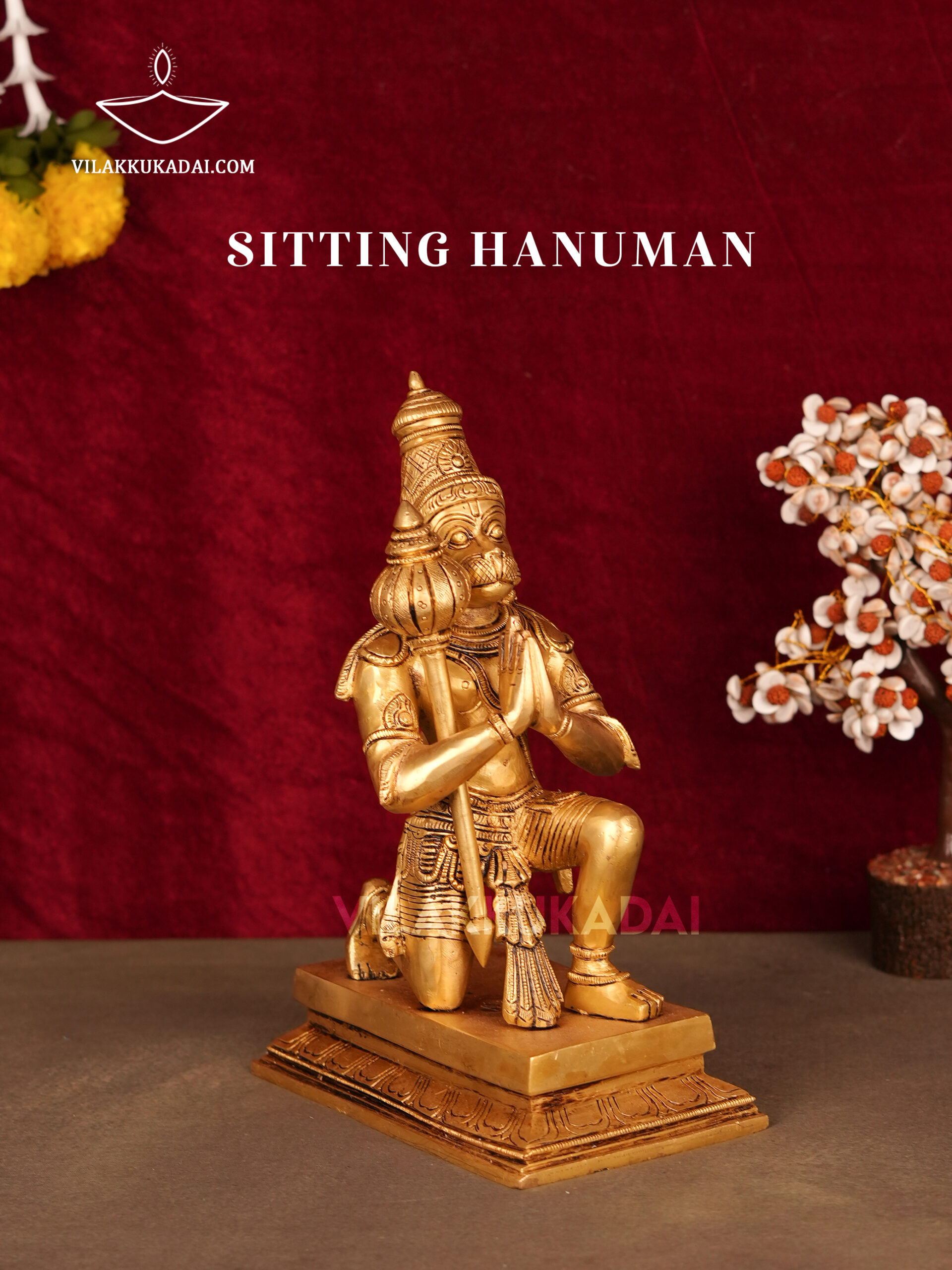 SITTING HANUMAN PAGE - 1 Sitting Hanuman idol in seated form for home pooja