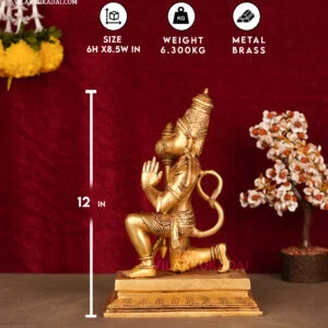 Sitting Hanuman idol in seated form for home pooja