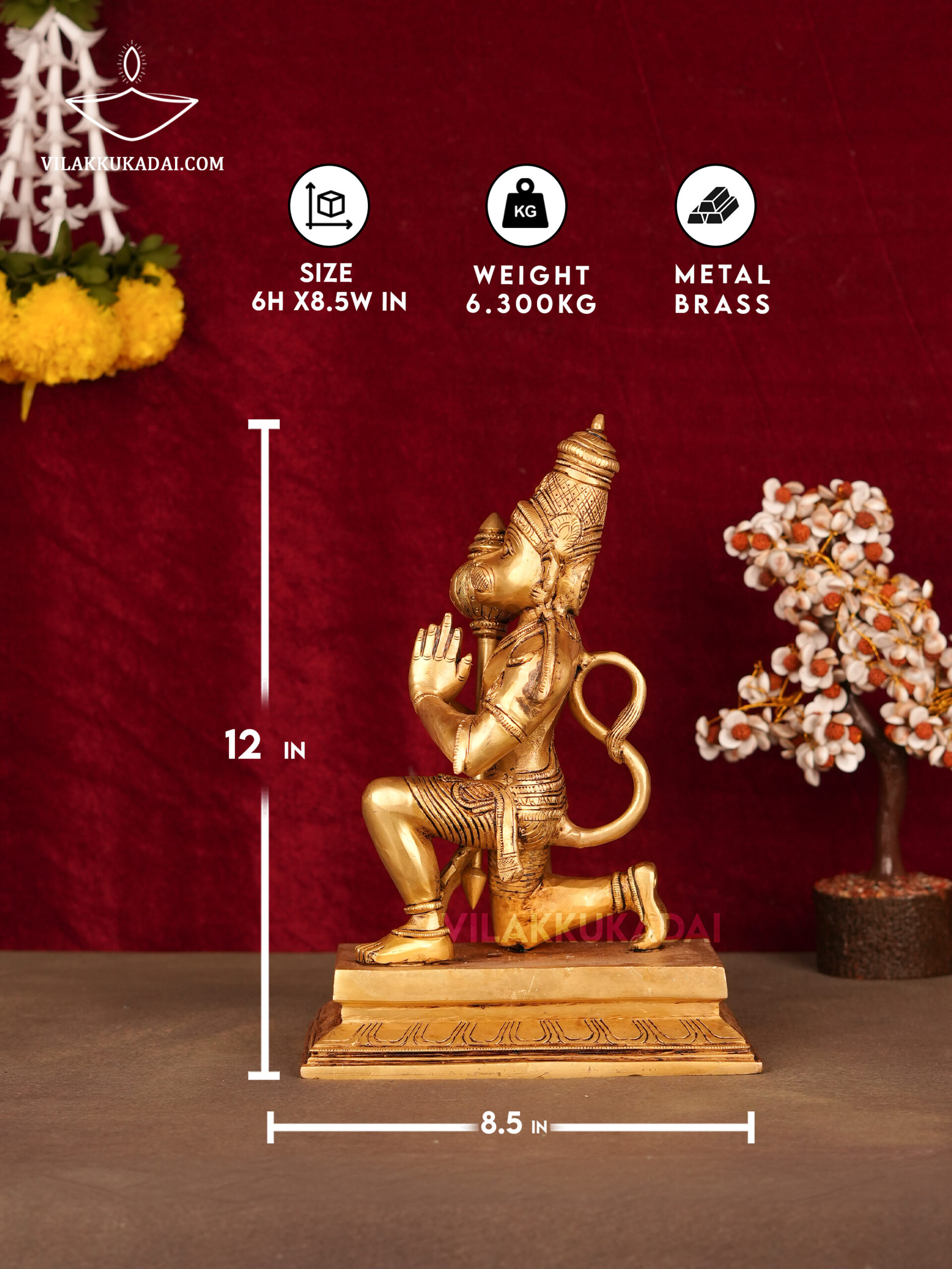 SITTING HANUMAN PAGE - 2 Sitting Hanuman idol in seated form for home pooja