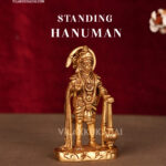 Brass Anjaneyar Idol 7 Inch Traditional Hanuman Statue