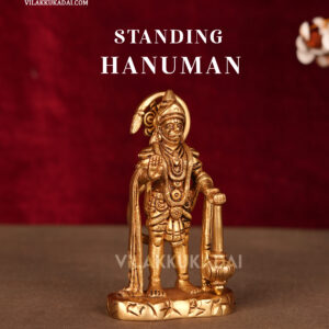 Brass Anjaneyar Idol 7 Inch Traditional Hanuman Statue